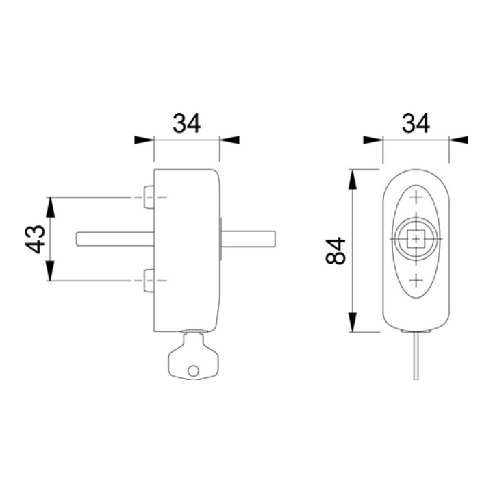 Ros.AUS950S 100NM Alu.F1/naturf.37mm SecuSelect®/Secu100®/Secustik® abschl.HOPPE