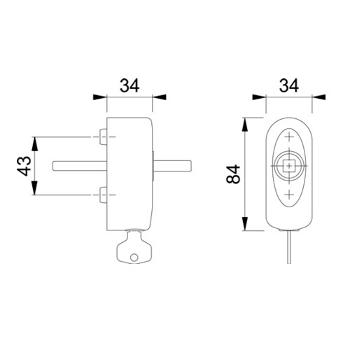 Ros.EUS950S 100NM VA ma 37mm SecuSelect®/ Secu100®/Secustik® abschl.HOPPE