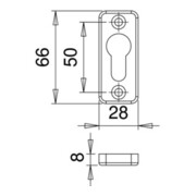 Rosace 1319/0003 alu.F1 épaisseur 5,5 mm PZ droit-4