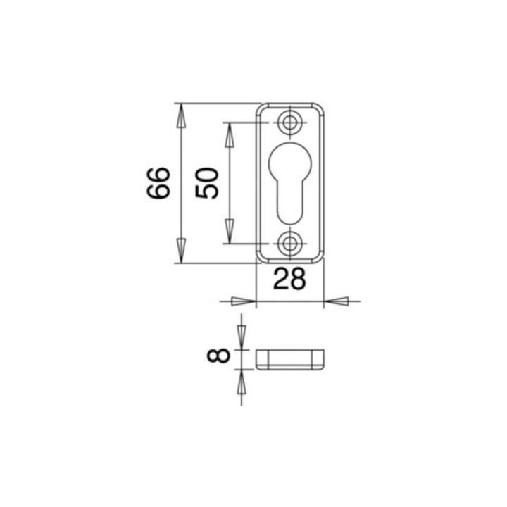 Rosace 1319/0003 alu.F1 épaisseur 5,5 mm PZ droit
