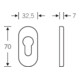 Rosace à clé FSB PT PZ 0 17 1757 ovale, F69 matte-3