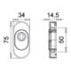 Rosace à clés 815ZA Alu. F12 Epaisseur du blindage 15mm PZ ov.-3