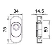 Rosace à clés 815ZA Alu. F12 Epaisseur du blindage 15mm PZ ov.-3