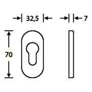 Rosace de clé FSB 17 1757 Alu.0105 PZ ov.FSB-4