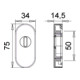 Rosace de protection 0811 VA VA EST ov.m.ZA S.14,5mm-4