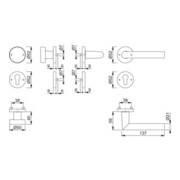 Rosette Hoppe grt.Ams.58/42KV/42KVS/1400 Alu.F1 rd.PZ DIN L/R fl.D/K-4