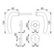 Rosette Hoppe grt.den.E1310Z/42KV/42KVS VA F69 rd.OB DIN L/R D/D-2