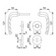 Rosette Hoppe grt.NY 1810/42KV/42KVS alu.F1 rd.OB DIN L/R D/D-5