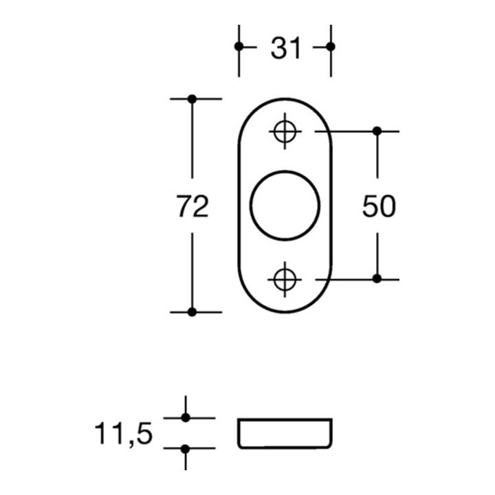 Rosetten-Drückergrt.114.23gkR/123.23R/315.23R/316R PZ TS48,1-58mm rapsgelb WE