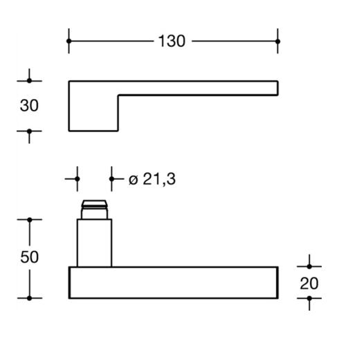 Rosetten-Drückergrt.181XAB/305.21XAB/306.23XANR FBM TS38,1-43 VA matt-geschlif.