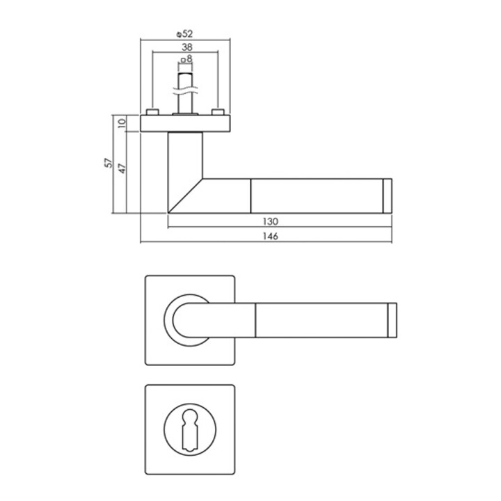 Rosettengrt.0023.169303 VA sw rd.OB DIN L/R D/D INTERSTEEL