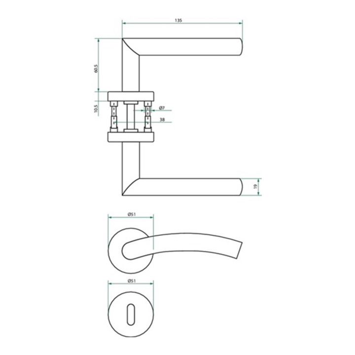 Rosettengrt.0035.195403 VA 304 rd.OB DIN L/R D/D INTERSTEEL