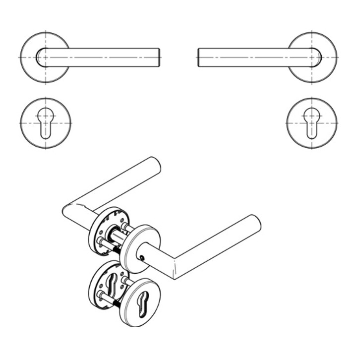 Rosettengrt.OGRO 8906 8MM/3020/6501/6612 PZ ER VA ER rd.PZ DIN L/R fl.D/K OGRO