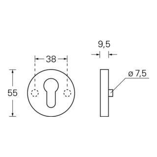 Rosettengrt.PB3.0-1106 VA EST rd.PZ DIN L/R D/D SCOOP
