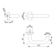 Rosettenhalbgarnitur Paris E138Z/42H VA F69 4-KT.8mm HOPPE-3