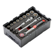 Rothenberger 17-tlg. 6-Kant-Steckschlüssel-Set 1/4"-3