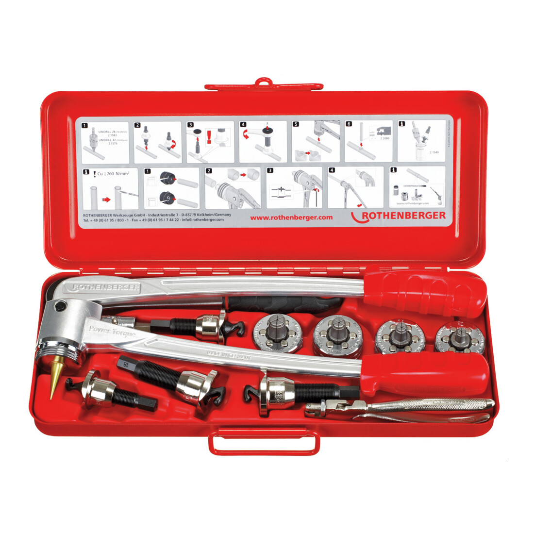 Rothenberger COMBI KIT Expander/Aushalser Set, 12-15-18-22mm, ROLOCK