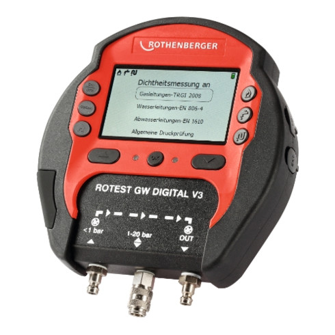 Rothenberger Dichtheitsprüfgerät ROTEST GW Digital V3 - Set Gas