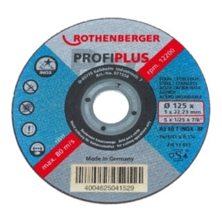ROTHENBERGER Disque de coupe Inox Profi P Lus, 125x1, boîte