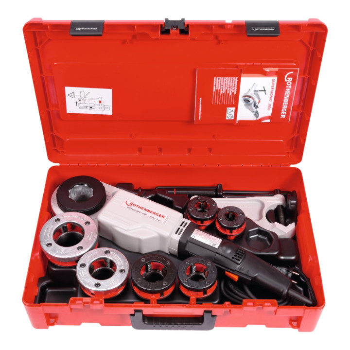 Rothenberger draadsnijder SUPERTRONIC® 2000 Set, BSPT R 1/4-2inch 1010W