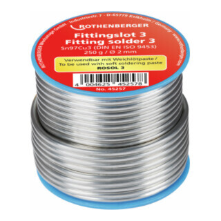 Rothenberger Fil de soudure 3,2 mm, 250 g, bobine