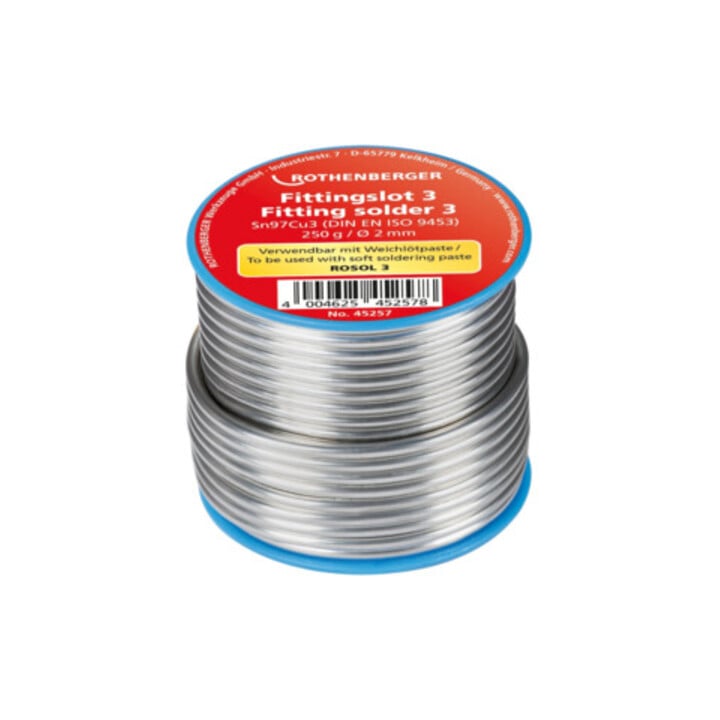 Rothenberger Fittingslot 3, S-Sn97Cu3, 3mm, 250g, Spule