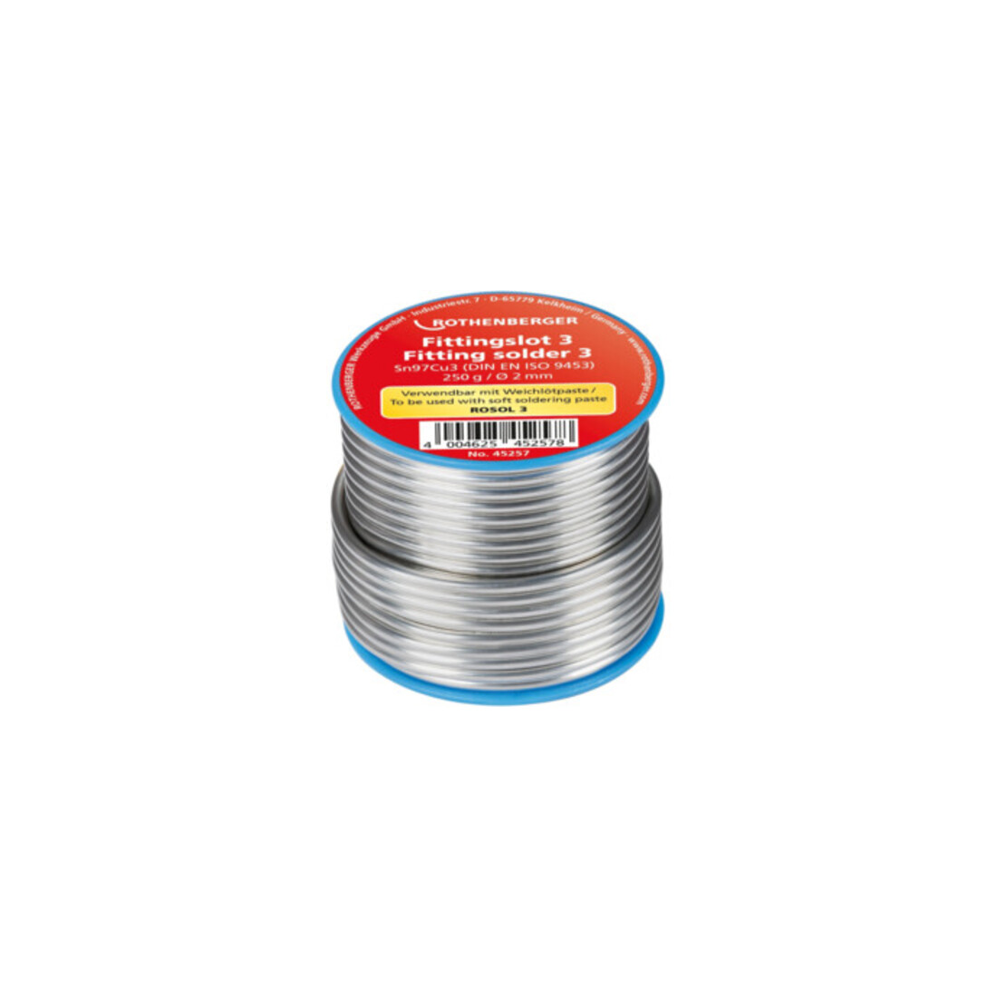 Rothenberger Fittingslot 3, S-Sn97Cu3, 3mm, 250g, Spule