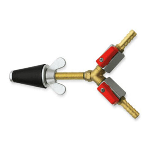 Rothenberger Gasprüfstopfen,kon.,Gr.1,1/2"-1", 2xHahn