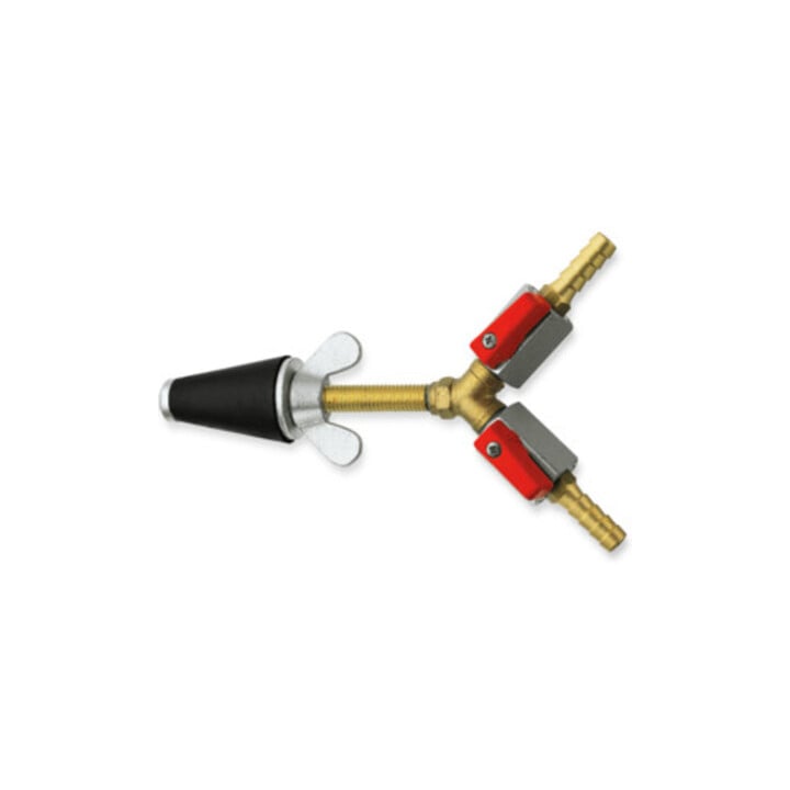 Rothenberger Gasprüfstopfen,kon.,Gr.1,1/2"-1", 2xHahn