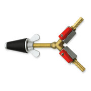 Rothenberger Gasprüfstopfen,kon.,Gr.1,1/2"-1", 2xHahn