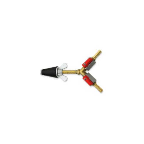 Rothenberger Gasprüfstopfen,kon.,Gr.1,1/2"-1", 2xHahn