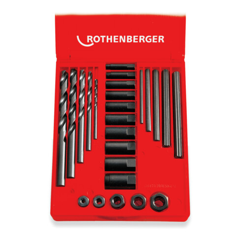 Rothenberger Gewinde-Ausdreh-Set, Größe 2, M5-M16, 25-teilig