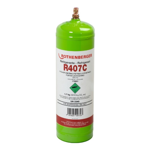 Rothenberger Kältemittel R407C, 2l, 40bar-Stahlflasche