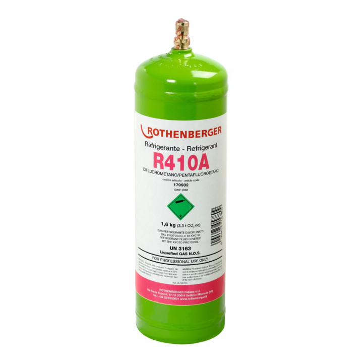 Rothenberger Kältemittel R410A, 2l, 40bar-Stahlflasche