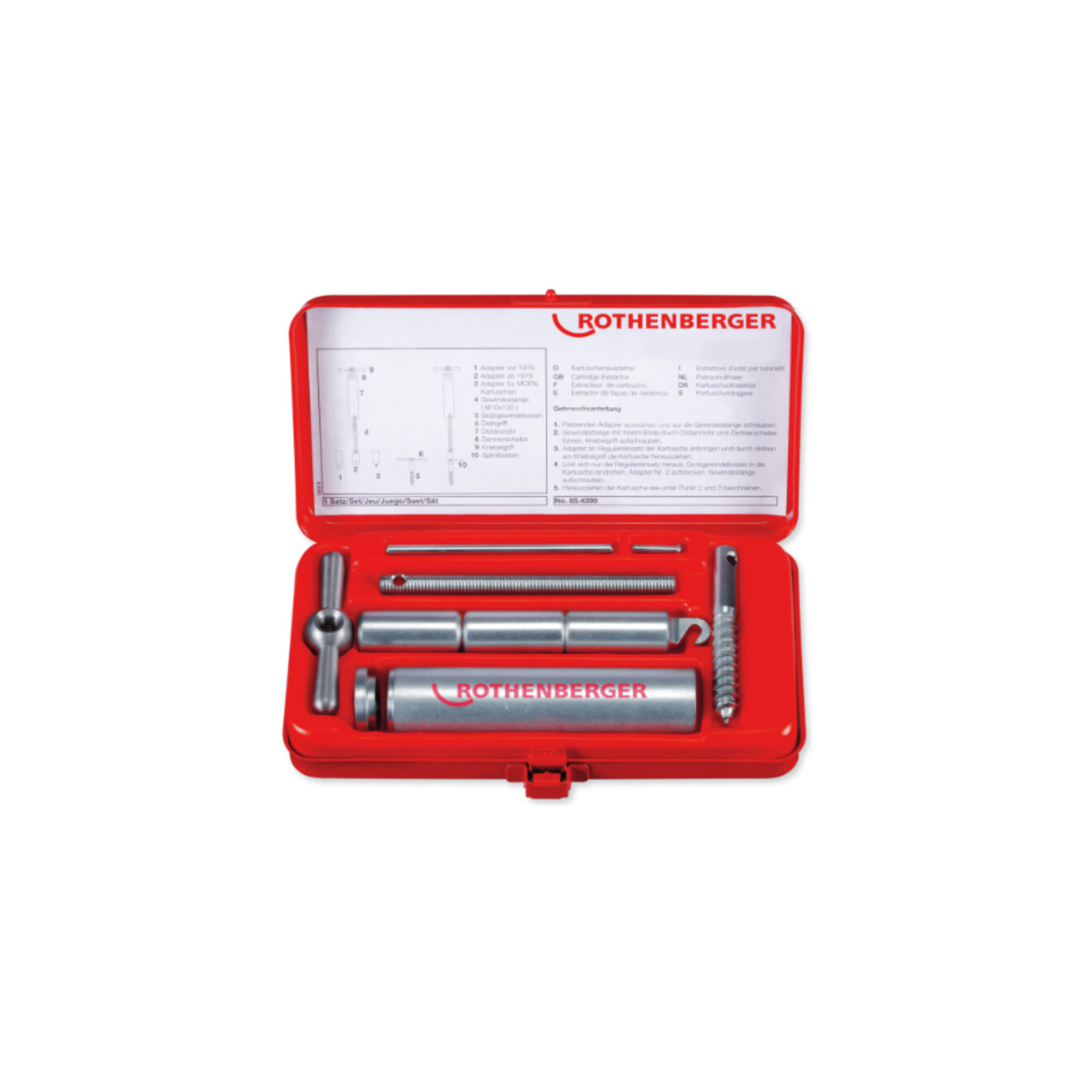 Rothenberger Kartuschen-Auszieher-Set, 9tlg.