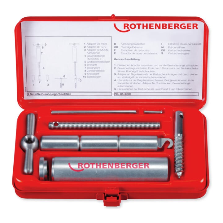 Rothenberger Kartuschen-Auszieher-Set, 9tlg.