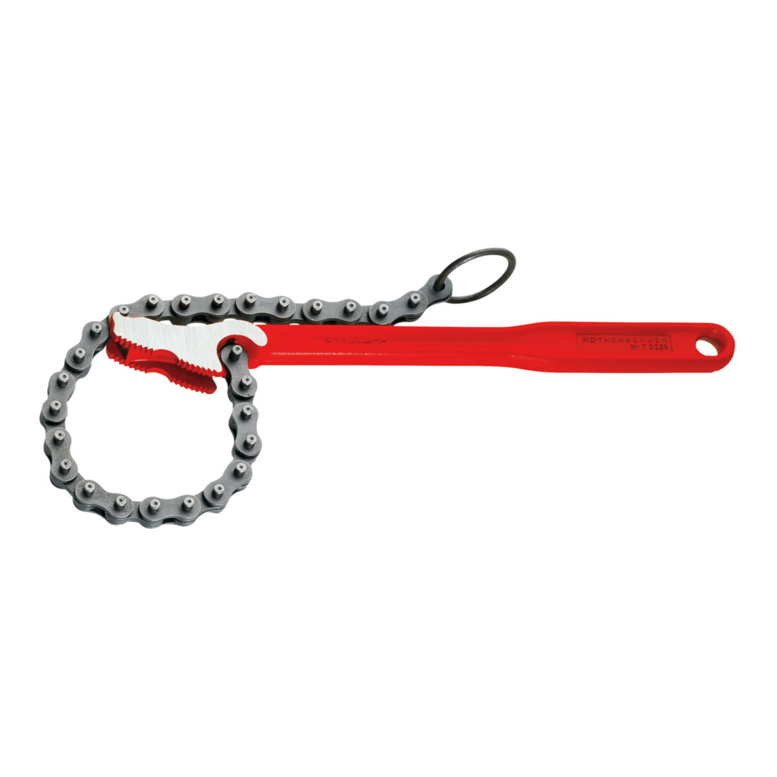 Rothenberger Ketten-Rohrzange aus Stahlblech zum Greifen und Drehen von Rohren, Größe:4 Zoll R/L, 70235