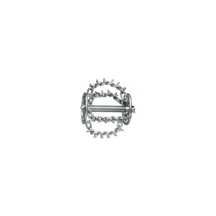 Rothenberger Kettenschleuderkopf mit Spikes, 4 Ketten, Ring, 16 mm