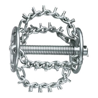 Rothenberger Kettenschleuderkopf mit Spikes, 4 Ketten und Ring