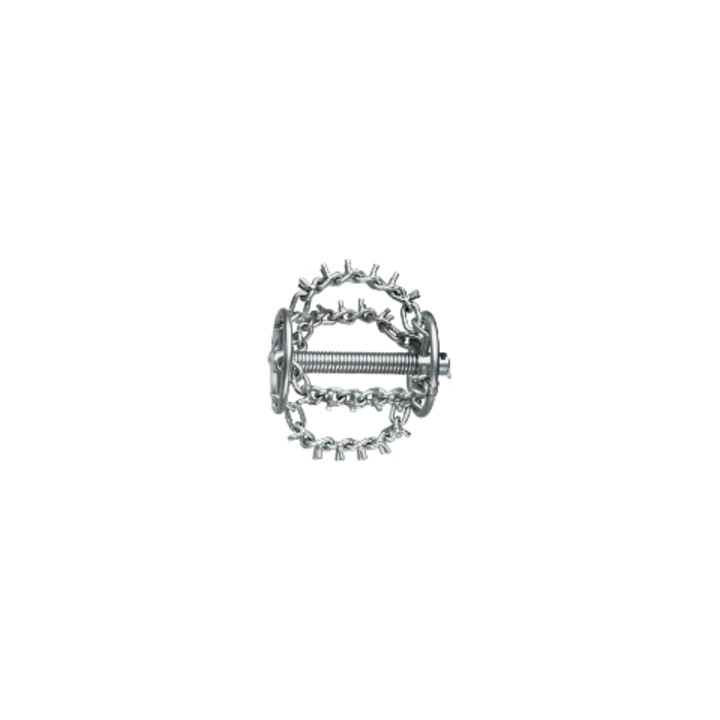 Rothenberger Kettenschleuderkopf mit Spikes, 4 Ketten und Ring, 22 mm