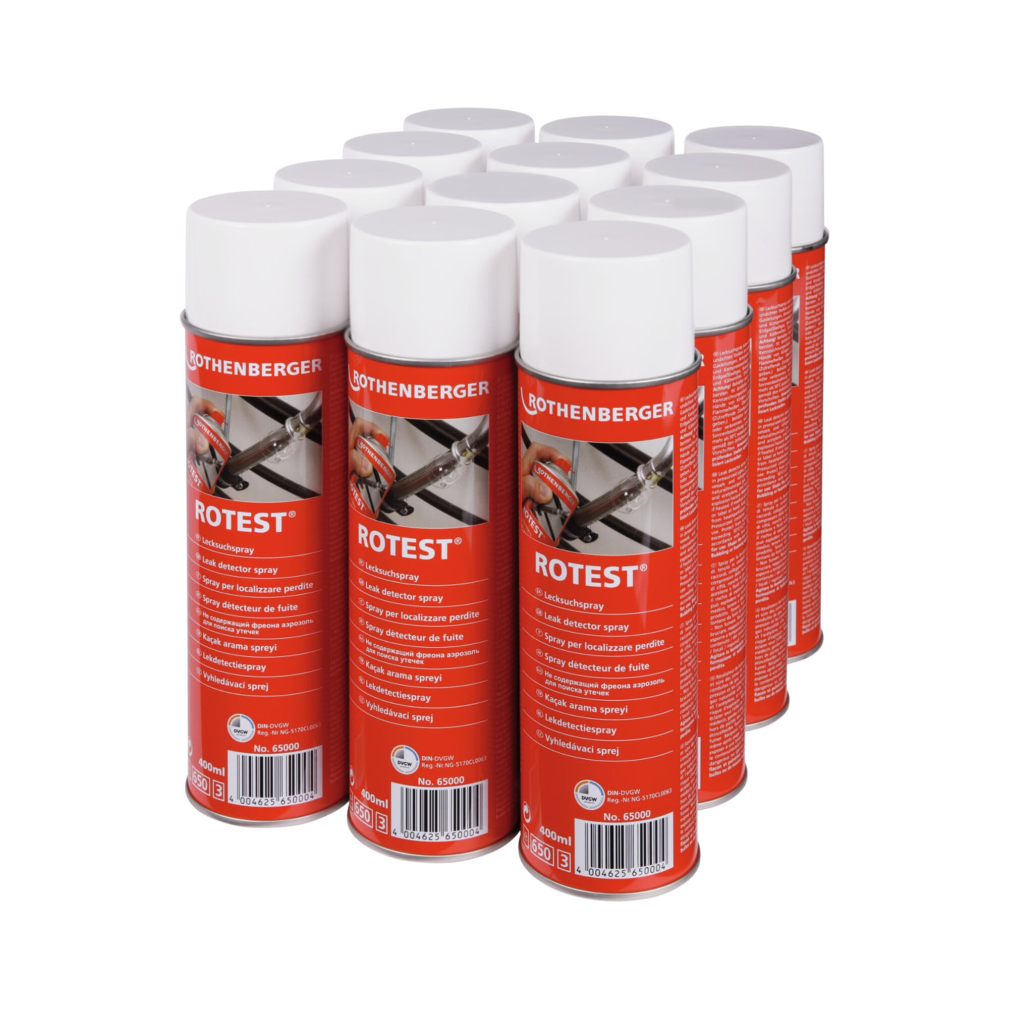 Rothenberger Lecksuchspray, 400ml, 12er Pack