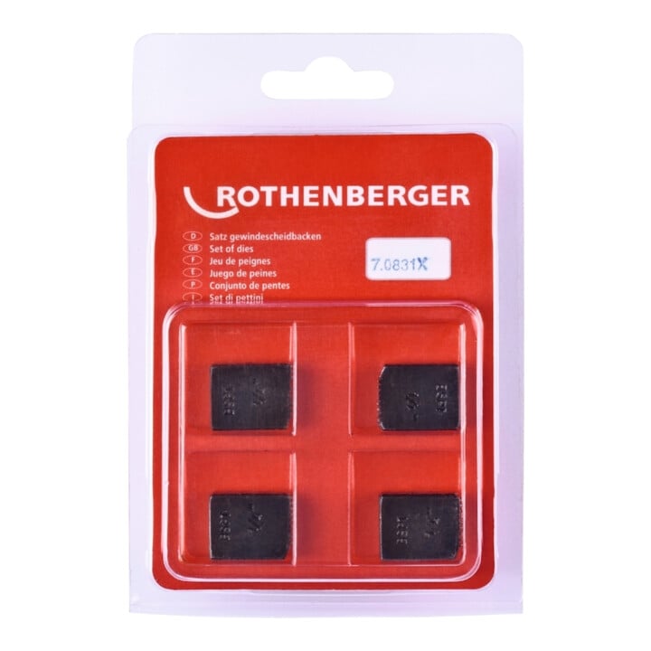 ROTHENBERGER Mâchoires de coupe BSPT droite 1/4" jeu