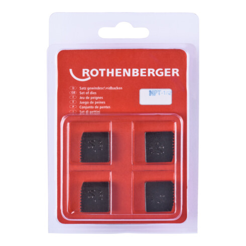 Rothenberger Mâchoires de coupe SC, NPT, 1/2", 4 pcs.