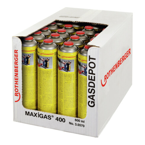 Rothenberger Maxigas 400, 600ml, 7/16"-EU, Sprachversion A