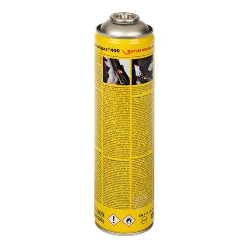 Rothenberger Maxigas 400 Gaskartusche, 600ml, 7/16"-EU, Sprachversion B
