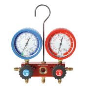 Rothenberger Monteurhilfe-Set 2-Wege Standard, R410A, mit Manometer,Pulse-free, Klasse 1.6, 3 Druckschläuche à 1500m im Kunststoffkoffer-1