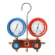 Rothenberger Monteurhilfe-Set 2-Wege Standard, R410A, mit Manometer,Pulse-free, Klasse 1.6, 3 Druckschläuche à 1500m im Kunststoffkoffer