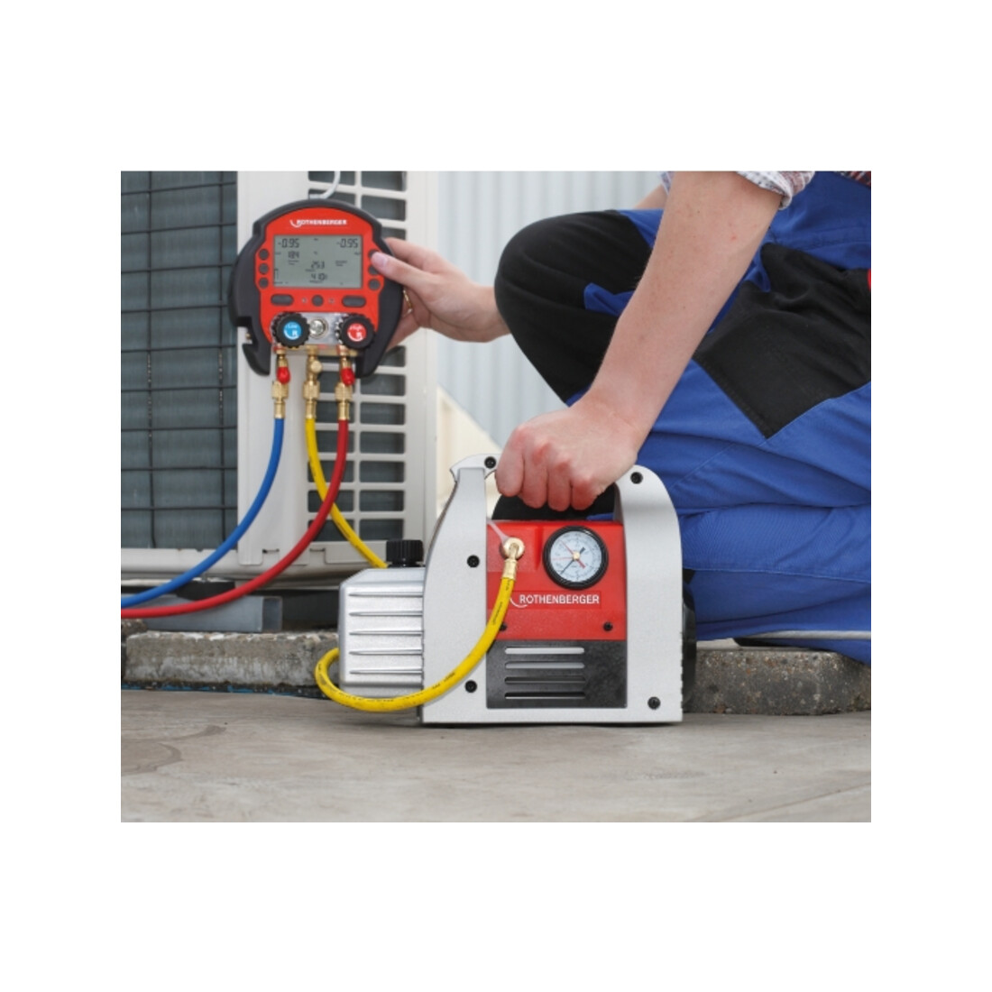 Rothenberger Pompa per vuoto a 2 stadi ROAIRVAC R32 3.0, 85 l/min, 250W