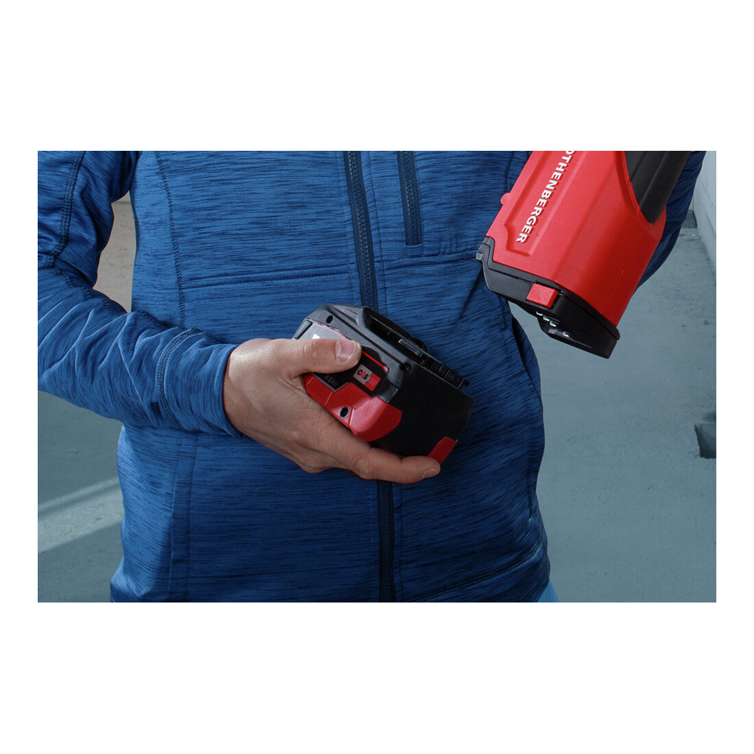 Rothenberger Pressa a batteria ROMAX 4000 Basic Set 12-110mm, valigetta di plastica