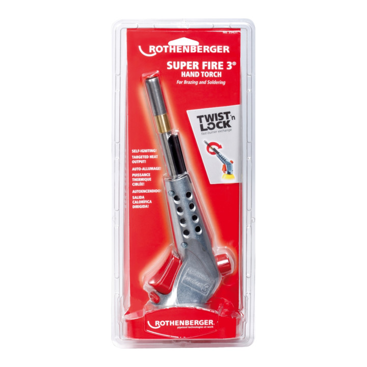 Rothenberger Profi-Lötgerät SUPER FIRE 3 mit Zyklonbrenner, 7/16"-EU